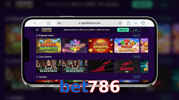 Main screen of Bet786 ios page for PK players