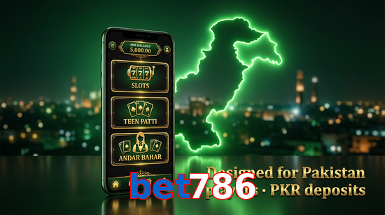 Main screen of Bet786 pk page for PK players